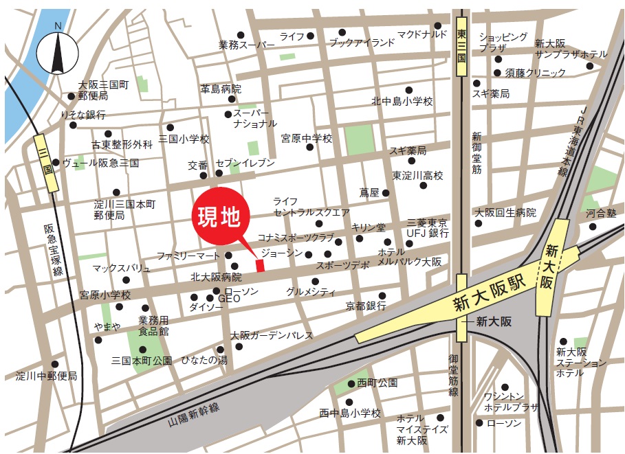周辺案内図 セレニテ新大阪カルム